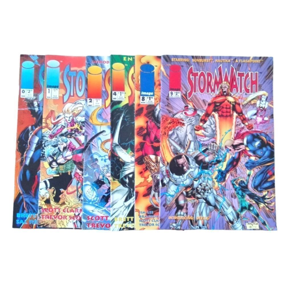 Stormwatch Comics Lot of 6 Editions #'s 0 1 2 4 8 and 9 1993